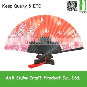 Chinese Carved Bamboo Silk Fan thumbnail-1