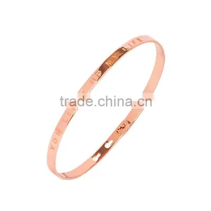 Memories Bangles With Customize Design Word 'YOU LIGHT UP MY LIFE' With 4mm/7mm Width thumbnail-2