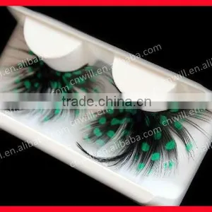 Fashion Turquoise Feather Crazy False Eyelashes Feather Eyelashes Cheap False Eyelashes Hot Sale thumbnail-1