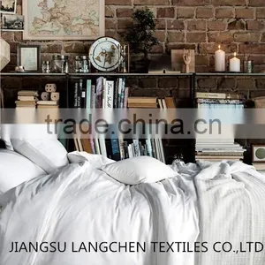 2016 Spring/Summer Bright White Color Satin Cotton Classic Bedding Set thumbnail-1