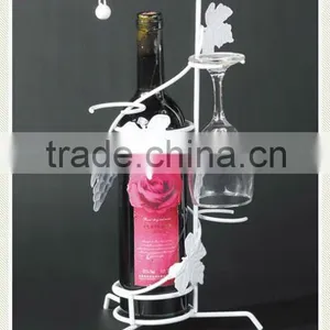 Chrome Metal Wine Bottle Holder thumbnail-1