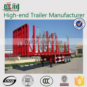 High Quality Transport Wood Timber Trailer, Log Loader Trailer thumbnail-3
