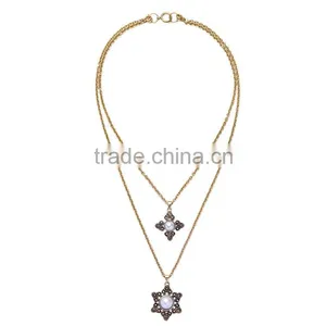 Cheap Wholesale Jewelry 2016 Latest Design Fashion Pearl Pendant Chain Necklace thumbnail-1