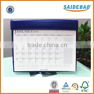 2016 Leather Table Calendar /wall Calendar, Custom Dairy for Gift thumbnail-1