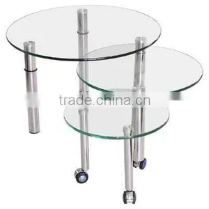 Frosted Glass End Tabletop thumbnail-1