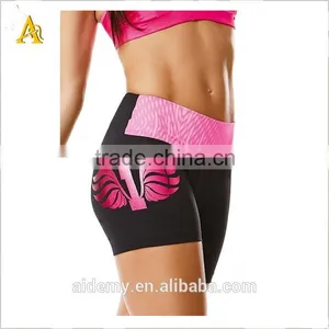 2016 High Quality Gym Wear Compression Fitness Running Tights Shorts for Ladies thumbnail-1