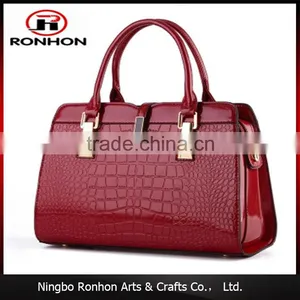 Bright Red Creative Design PU Leather Hand Bag for Lady thumbnail-1