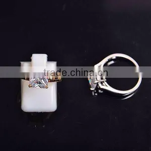 Wholesale 925 Silver Clear Diamond Gold Plated Couple Jewelry thumbnail-3