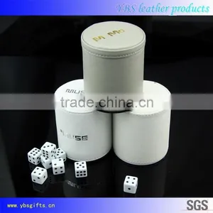 PU/PVC Leather Dice Cup Sieve Cup With Custom Logo thumbnail-2