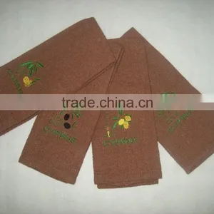 Tea Towel Kitchen Towel Solid Color Waffle Towel With Olive Design Embroidery thumbnail-1