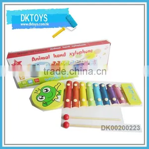 Hot Sale New Knock Organ Instrument Frog Wooden Kids Piano LIte 8 Sound Music Fun Play Toys thumbnail-1