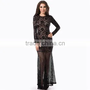 New Arrival Lace Mermaid Dress Evening Dress Long Sleeve Wholesale Evening Dress thumbnail-2