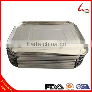 Smooth Wall Disposable Rectangle Alumium Foil Covers For Aluminum Foil Containers thumbnail-1