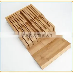 7 Slots Practicality Bamboo Kitchen Knife Holder Set thumbnail-2