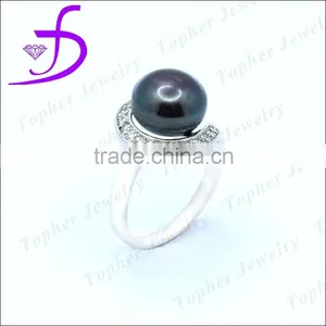 925 Sterling Silver Rings Wholesale Gemstone Sterling Silver Pearl Ring Designs thumbnail-1