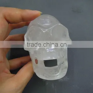 Quartz Crystal Super Relistic Rock Crystal Singing Skull thumbnail-3
