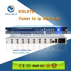 8 Way Tuner(DVB-S/S2/-C/-T/ISDB-T/ATSC ) to ip Gateway Udp Unicast/multicast COL5781 thumbnail-1