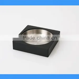 DCA009121 Stainless Steel and Rubber Square Ashtray, 10cm Square Ashtray thumbnail-2