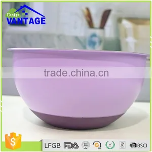 Salad Bowl With Silicone Bottom Stainless Steel Mixing Bow Set thumbnail-2