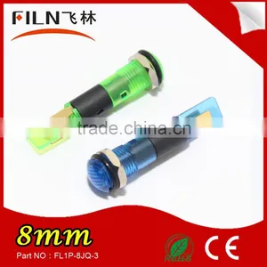 IP67 Hot Sales High Light Waterproof Plastic 8mm 24v Yellow Signal Light thumbnail-4