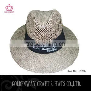 Panama Straw Hat With Customer's Logo for Summer thumbnail-1