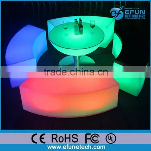 16 Colors Change Polyethylene Plastic Led Stool Set,led Pub Bar Stool thumbnail-2