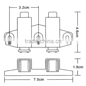 Kitchen Cabinet Cupboard Double Magnetic Door Catch thumbnail-2