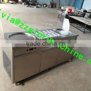 Double Pan Fried Ice Cream Roll Machine/fried Ice Cream Machine thumbnail-4