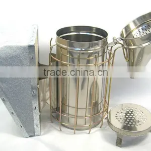 Beekeeping Equipment Stainless Steel Leather Bee Smoker for Hot Sale thumbnail-5