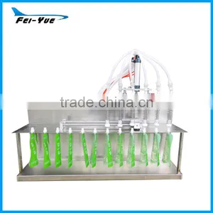 Stainless Steel Electric Liquid 6 Heads Nozzles Laundry Detergent Spout Bag Filling Machine thumbnail-2