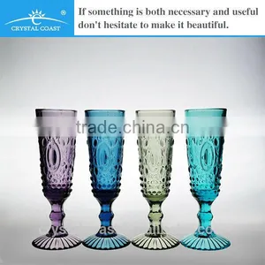 Wholesale Rustic Multi Colored Long Thick Stem Red Wine Glass thumbnail-1