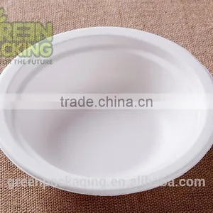 Biodegradable White Unbleached Sugacane Pulp Bowl 400ml L044 thumbnail-1