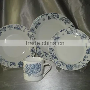 20pcs Porcelain Plate With Printing Porcelain Plate Set thumbnail-6