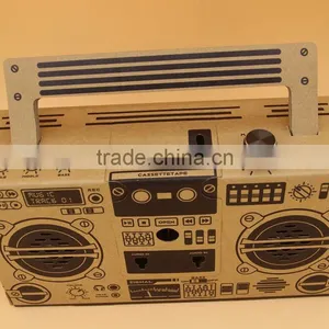 Creative DIY Foldable Loudspeaker Box Consist With Paper Materials, Funny Puzzle Loudspeaker, Classical Style LoudSpeaker Box thumbnail-4