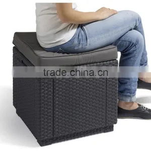 2017 Trade Assurance New Spring Coming Cheap All Weather Modern Cube Rattan Footstool Occasional thumbnail-3