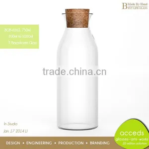 Wholesale Custom Handmade 750ml Milk Glass Bottle thumbnail-1
