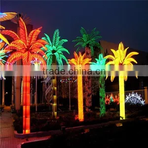 J080406China Supplier Decorative Artificial Light Tree Outdoor Lighted Coconut Palm Trees thumbnail-1