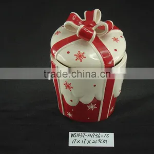 China Manufacturer Ceramic Christmas Round Gift Box thumbnail-1