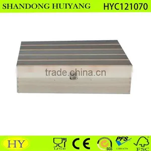 Hot Selling Cheap Pine Naturalwholesale Custom Wooden Wine for 6 Bottles thumbnail-1