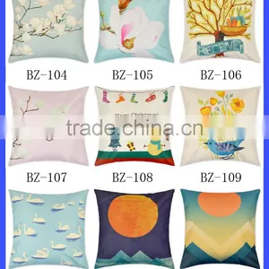 Cotton Linen Sofa Home Decor Design Throw Pillow Case Cushion 17.5 Inches Square Pillow Cover thumbnail-5