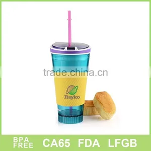 Double Wall Plastic Soft Drink Mugs With Snacks Food for USA Market thumbnail-4
