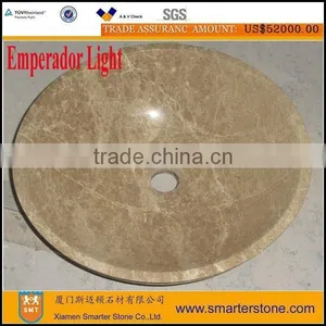 Emperador Light Yellow Wash Chinese Vanity Basin for Home Decoration thumbnail-1