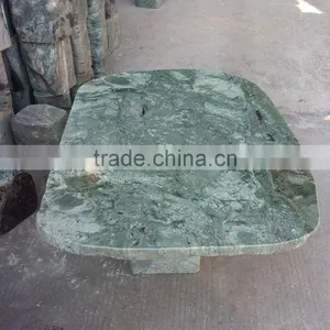 Stone Table Forest Green Table Garden Decoration Bench Marble Garden Bench thumbnail-2