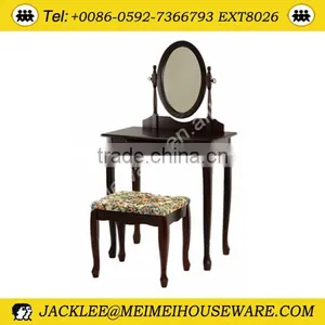 Wooden White Console Table With Mirror thumbnail-2