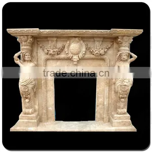 Indoor Used Grecian Style Fireplaces for Marble Stone thumbnail-1