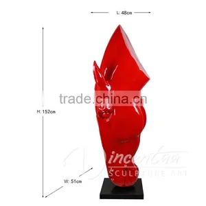 Art Deco Riproduzioni High Quality Resin Craft Polyresin Head Horse Statue thumbnail-6