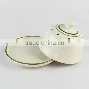 Ceramic Butter Holder With Hand-painted Design thumbnail-2