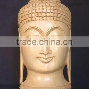 Wood Carving of Lord Buddha's Sculpture thumbnail-1