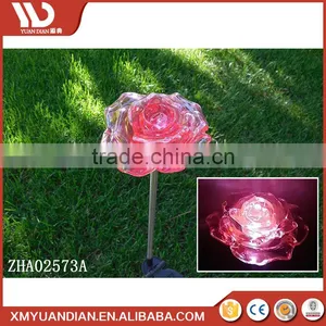 Beautiful Solar Red Rose Flower Stake Outdoor Yard Decor Led Lamp Great Gift Garden Decoration Led Landscape Light thumbnail-1