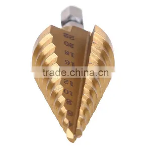 Metal Drilling Round Shank Straight Flute Hss Step Drill Bit Set thumbnail-3
